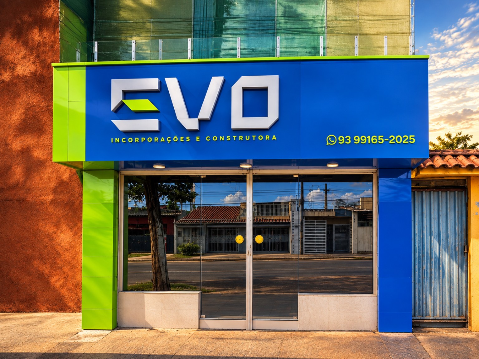 Fachada da EVO Incorporações e Construtora em Santarém